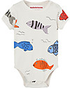 Nadadelazos Body Pesciolini - Beige - 100% Cotone bio Body Manica Corta