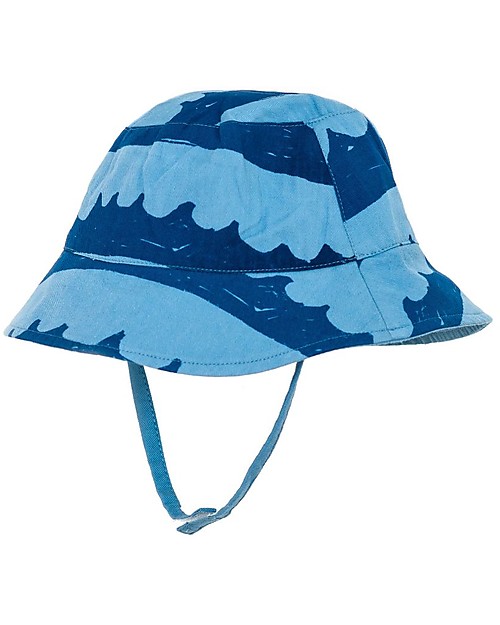 Nadadelazos Cappellino Estivo Parasole, Onde nel Blu - 100% cotone bio Cappelli Estivi