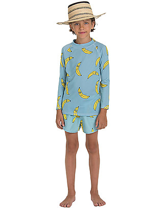 Nadadelazos Costume a Pantaloncino Banana Friends - Turchese - con Coulisse Costumi a Pantaloncino
