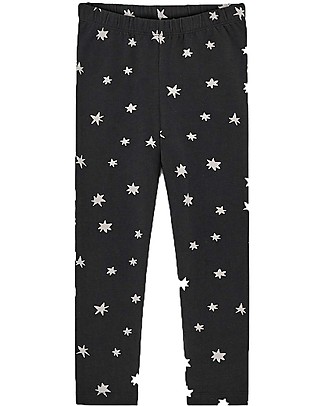 Nadadelazos Leggings Stelline - Bianco e Nero - Cotone Bio Leggings