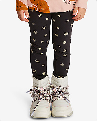 Nadadelazos Leggings Stelline - Bianco e Nero - Cotone Bio Leggings