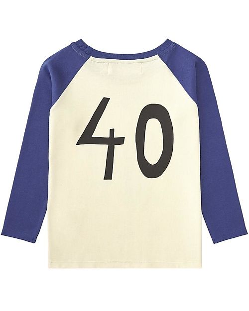 Nadadelazos Maglia Maniche Lunghe - Basketball Player - Avorio -  100% Cotone Bio GOTS Maglie Manica Lunga