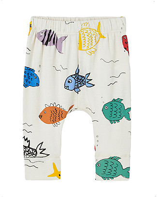 Nadadelazos Pantaloni Baby Pesciolini - Beige - 100% Cotone bio Pantaloni Lunghi