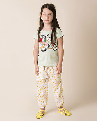 Nadadelazos Pantaloni Cardamomo Giallo - 100% Cambrì di Cotone Bio Pantaloni Lunghi