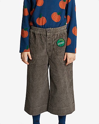 Nadadelazos Pantaloni Culotte Diana - Grigio - 100% Velluto a Coste di Cotone Bio Pantaloni Lunghi