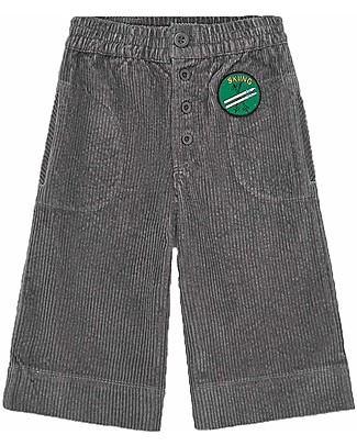 Nadadelazos Pantaloni Culotte Diana - Grigio - 100% Velluto a Coste di Cotone Bio Pantaloni Lunghi