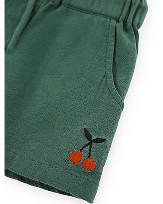 Nadadelazos Shorts Ampi Laguna - Verde - 100% Morbido Cotone Bio Pantaloni Corti