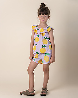 Nadadelazos Shorts Mango - 100% Cotone bio Fiammato Pantaloni Corti