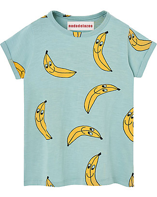 Nadadelazos T-shirt Banana Friends - Turchese - 100% jersey di Cotone bio T-Shirt e Canotte