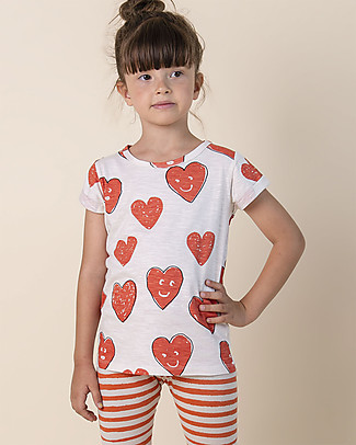Nadadelazos T-shirt Love con Maniche Arrotolate - 100% cotone bio T-Shirt e Canotte