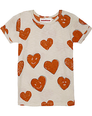 Nadadelazos T-shirt Love con Maniche Arrotolate - 100% cotone bio T-Shirt e Canotte