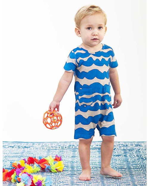 Nadadelazos Tutina estiva Hawaiian Sea - 100% Jersey di Cotone Bio Tutine Corte