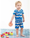 Nadadelazos Tutina estiva Hawaiian Sea - 100% Jersey di Cotone Bio Tutine Corte