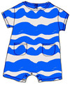 Nadadelazos Tutina estiva Hawaiian Sea - 100% Jersey di Cotone Bio Tutine Corte