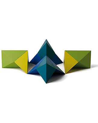 Naef Spiele Cubo Smonta e Incastra - Blu verde e giallo - Agon Incastri In Legno