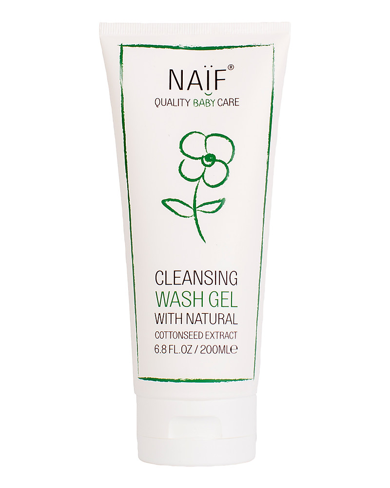 NAIF Baby Care Gel Baby Naturale da Bagno all'Olio di Cotone- Senza  SLS/SLES, Parabeni, Oli Minerali o PEG unisex (bambini)