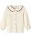 Name it Blusa con Colletto Ricamato - Crema - 100% Cotone Bluse