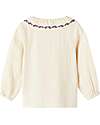 Name it Blusa con Colletto Ricamato - Crema - 100% Cotone Bluse