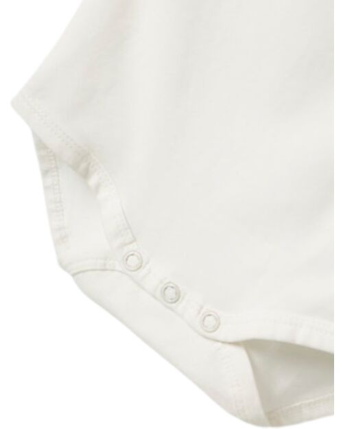 Name it Body a Stampa e a Maniche Lunghe - Cloud Dancer - Cotone Bio Body Manica Lunga