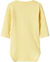 Name it Body a Stampa e a Maniche Lunghe - Giallo Chardonnay - Cotone Bio Body Manica Lunga