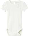 Name it Body Maniche Corte - Bianco - 100% Cotone Bio Body Manica Corta