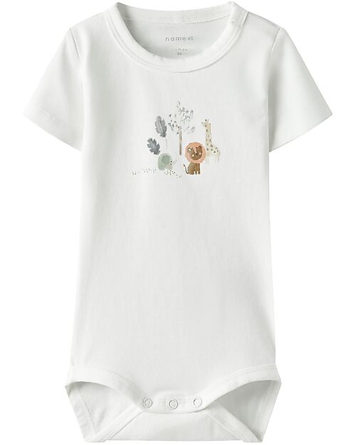 Name it Body Maniche Corte - Cloud Dancer - Cotone Bio Body Manica Corta