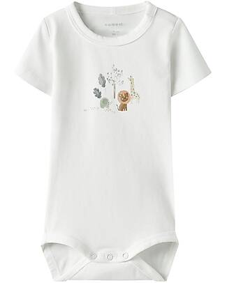 Name it Body Maniche Corte - Cloud Dancer - Cotone Bio Body Manica Corta
