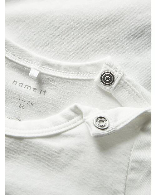 Name it Body Maniche Corte - Cloud Dancer - Cotone Bio Body Manica Corta