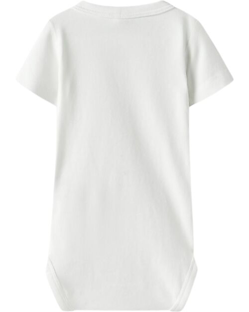 Name it Body Maniche Corte - Cloud Dancer - Cotone Bio Body Manica Corta