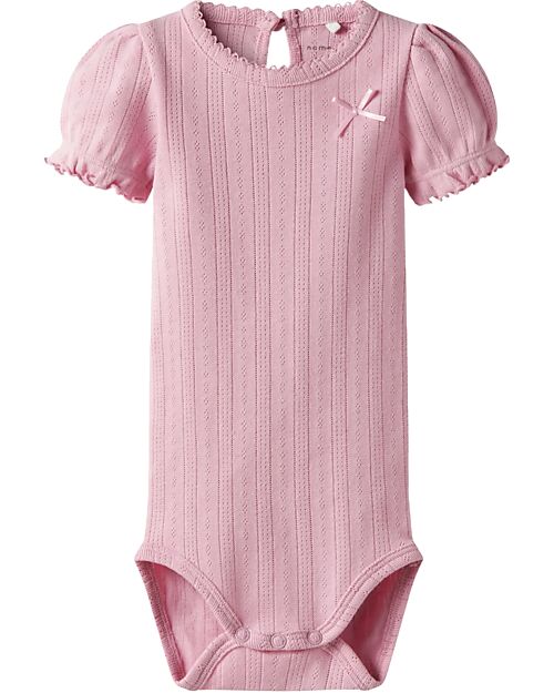 Name it Body Maniche Corte - Rosa Cameo - 100% Cotone Bio Body Manica Corta
