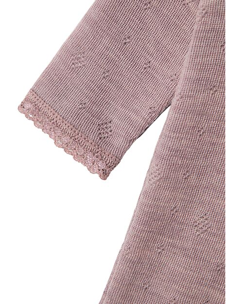 Name it Body Maniche Lunghe - Purple Dove - 100% Lana Merino Body Manica Lunga