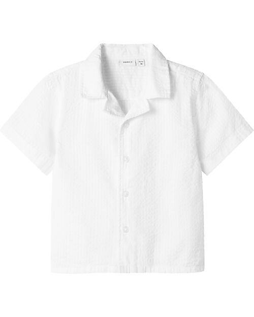 Name it Camicia Maniche Corte - Bright White - 100% Cotone Camicie_