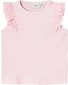 Name it Canotta con Volant - Parfait Pink - Cotone Bio Canotte