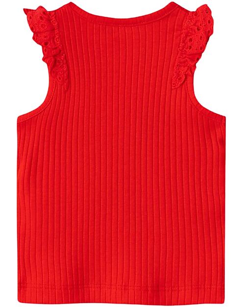 Name it Canotta con Volant - Tomato - Cotone Bio
 Canotte