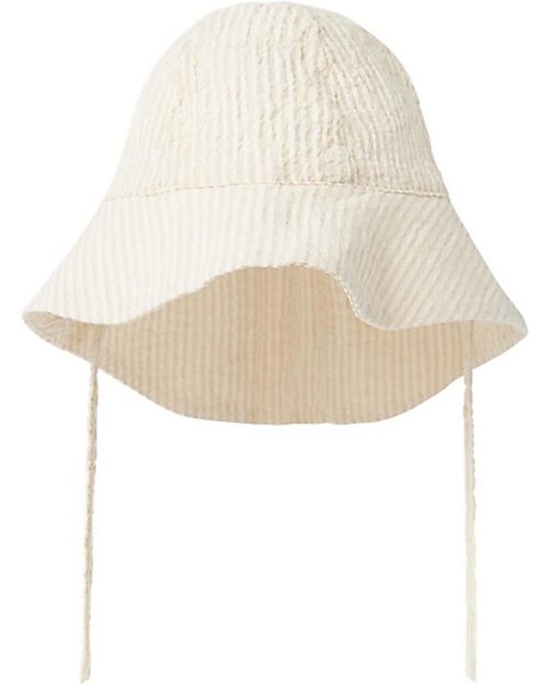 Name it Cappello Estivo - Humus - Strisce - con Coulisse - Cotone Cappelli Estivi