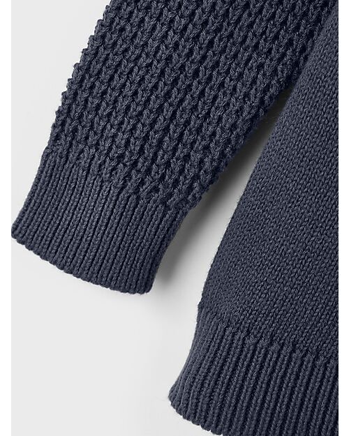 Name it Cardigan con Zip - Dark Sapphire - 100% Cotone Cardigan