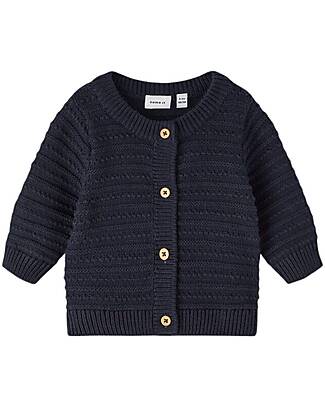Name it Cardigan Lavorata a Maglia - Dark Sapphire - 100% Cotone Bio Cardigan