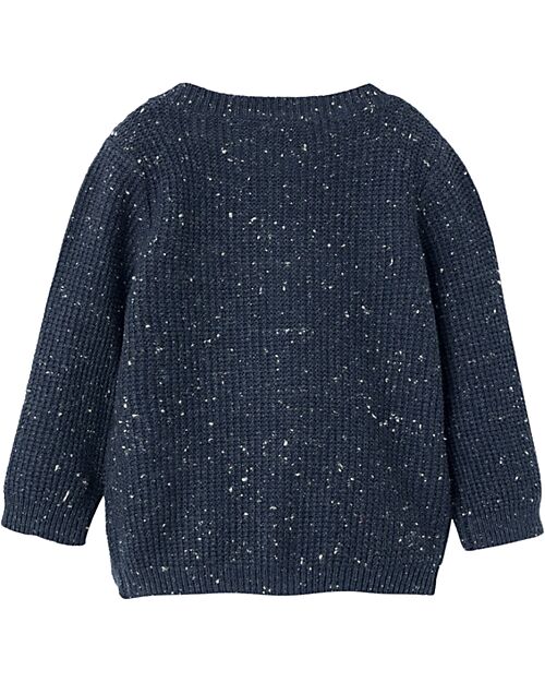 Name it Cardigan Lavorato a Maglia con Bottoni - Dark Sapphire - 100% Cotone Cardigan