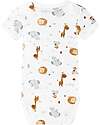 Name it Confezione da 2 Body a Maniche Corte - Bright White - Animal - Cotone Bio Body Manica Corta