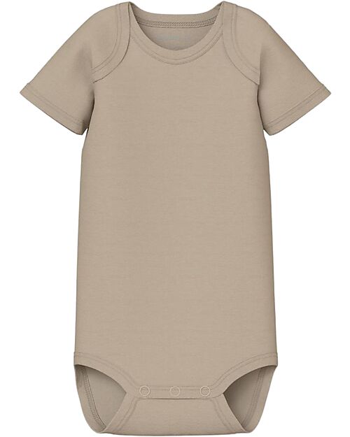 Name it Confezione da 2 Body a Maniche Corte - Bright White - Animal - Cotone Bio Body Manica Corta
