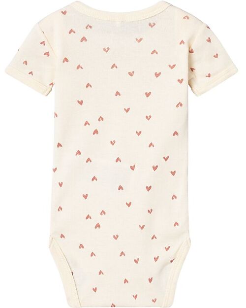 Name it Confezione da 2 Body a Maniche Corte - Cotone - Buttercream Heart Body Manica Corta