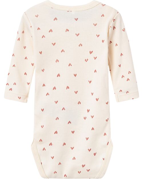 Name it Confezione da 2 Body a Maniche Lunghe - Buttercream - Heart - Cotone Bio Body Manica Lunga