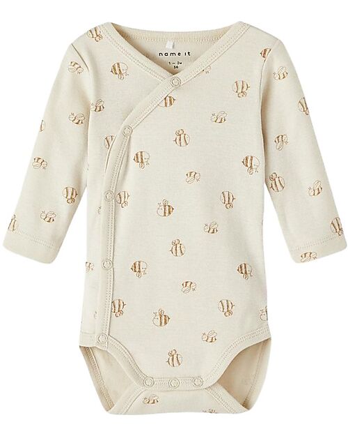 Name it Confezione da 2 Body Kimono a Maniche Lunghe - Rainy Day - Ape - Cotone Bio
 Body Manica Lunga