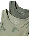 Name it Confezione da 2 Canotte - Verde - Dinosauri - Cotone Biologico Canottiere