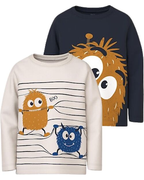 Name it Confezione da Maglie a Maniche Lunghe Stampa Gommata