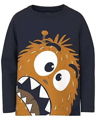 Name it Confezione da 2 Maglie a Maniche Lunghe - Stampa Gommata - Dark Sapphire - 100% Cotone Maglie Manica Lunga