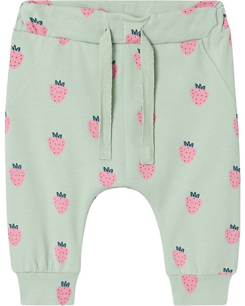 Name it Confezione da 2 Pantaloni da Tuta - Jet Stream/Slit Green - con Coulisse - Cotone Bio Pantaloni Lunghi