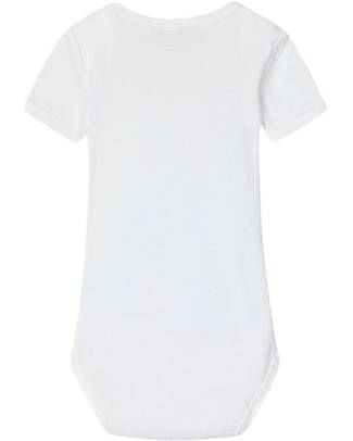 Name it Confezione da 3 Body Manica Corta - Bianco - Cotone Biologico Body Manica Corta