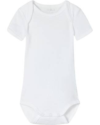 Name it Confezione da 3 Body Manica Corta - Bianco - in Cotone Body Manica Corta