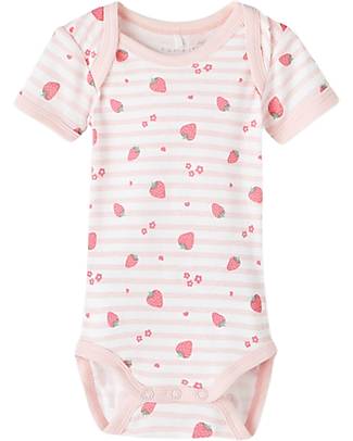 Name it Confezione da 3 Body - Manica Corta - Camellia Rose - Cotone Organico Body Manica Corta